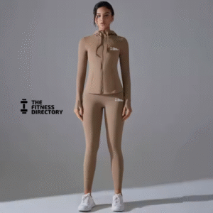 Quick Dry Hooded Full Length Jacket And Fitness Leggings Set