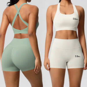 2 Piece AeroForm Shorts and Bra Gym Set