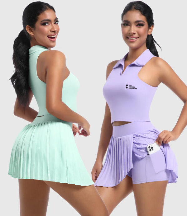 Pleated Padel Tennis Skirt and Top Set - Image 6