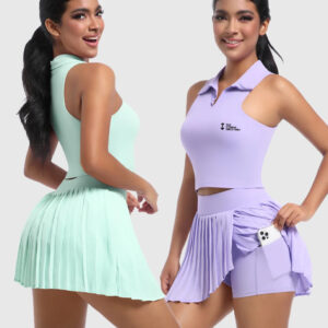 Pleated Padel Tennis Skirt and Top Set