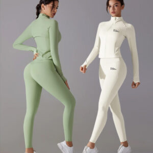 QuickDry Form Jacket and Leggings Gym Sets