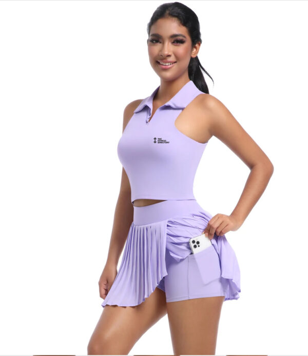 Pleated Padel Tennis Skirt and Top Set - Image 9