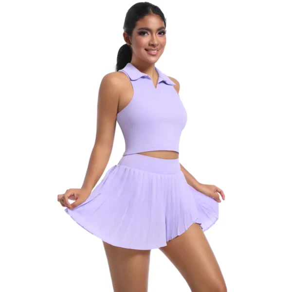 Pleated Padel Tennis Skirt and Top Set - Image 4