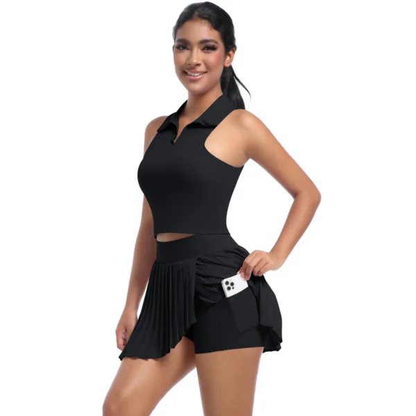 Pleated Padel Tennis Skirt and Top Set - Image 42
