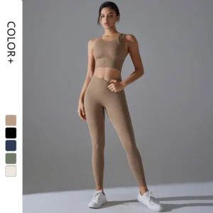 VivaWear High-Neck Bra and Legging Gym Set