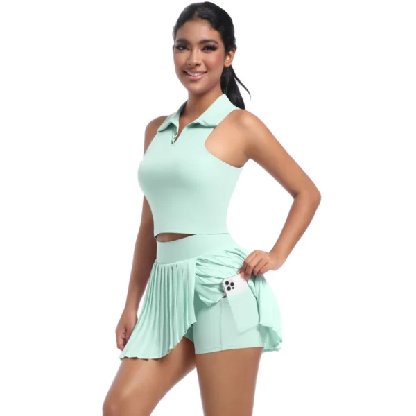 Pleated Padel Tennis Skirt and Top Set - Image 28