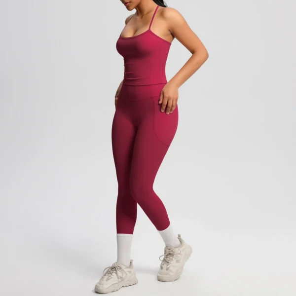 PowerMuse Top and Leggings Gym Set - Image 7