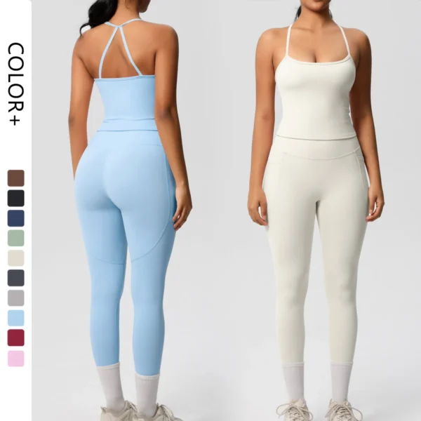 PowerMuse Top and Leggings Gym Set