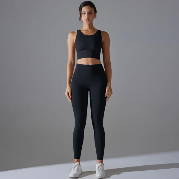 VivaWear High-Neck Bra and Legging Gym Set - Image 42
