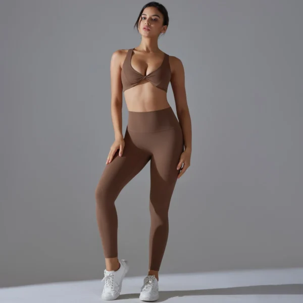 Twist Bra and Leggings Gym Set - Image 40