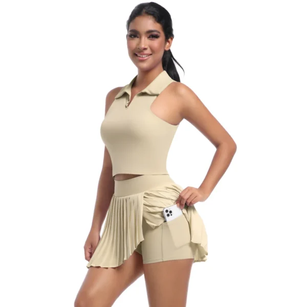 Pleated Padel Tennis Skirt and Top Set - Image 18