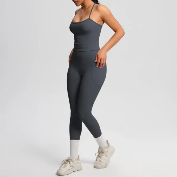 PowerMuse Top and Leggings Gym Set - Image 6