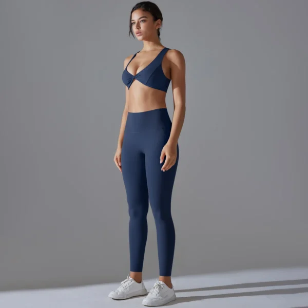 Twist Bra and Leggings Gym Set - Image 4