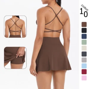 Padel Backless Bra and Skort Tennis Set