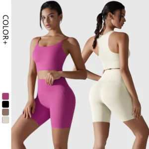 SoftFit Bra and Shorts Gym Set