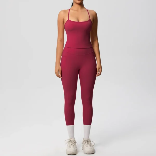 PowerMuse Top and Leggings Gym Set - Image 8
