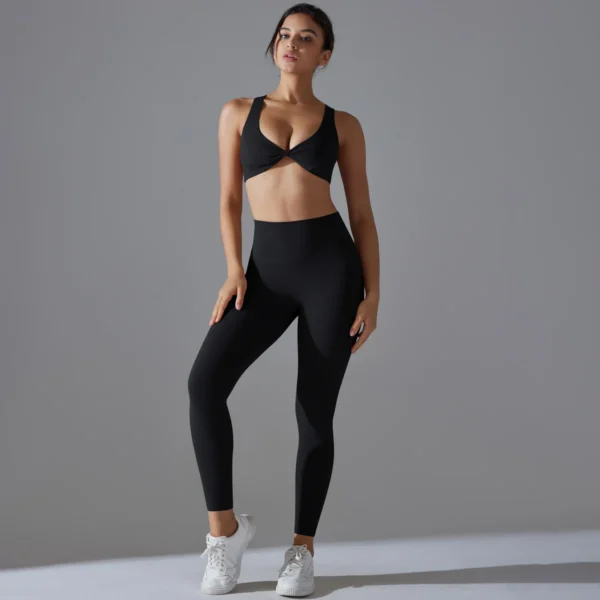 Twist Bra and Leggings Gym Set - Image 18