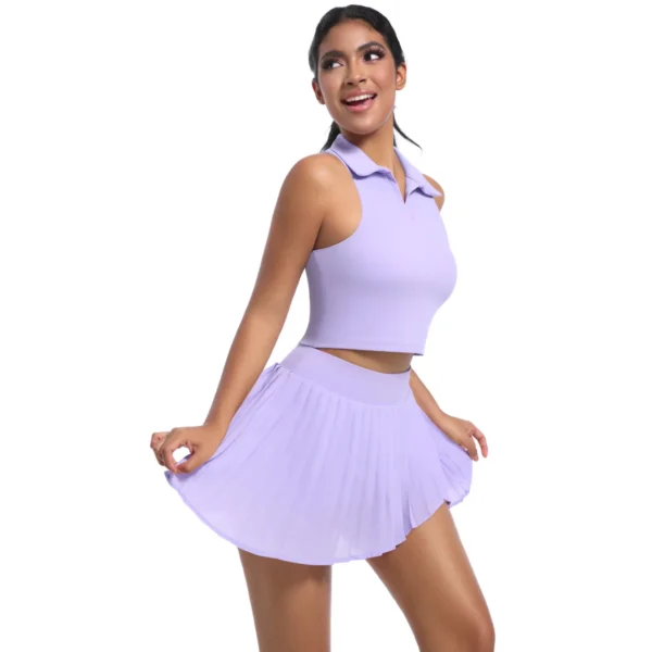Pleated Padel Tennis Skirt and Top Set - Image 5