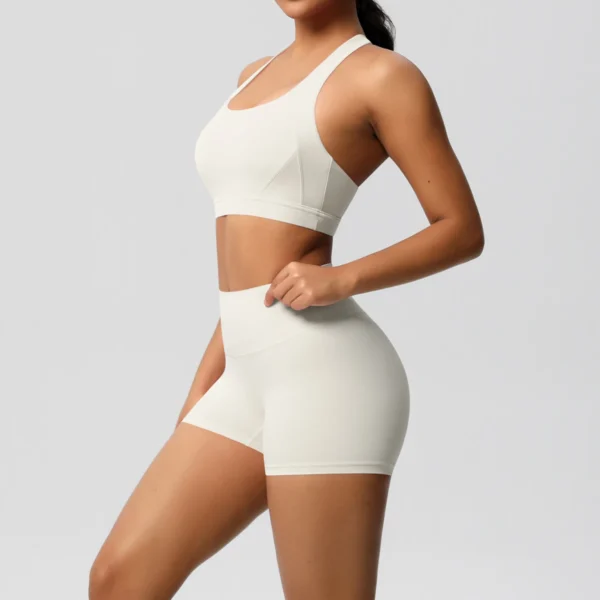 2 Piece AeroForm Shorts and Bra Gym Set - Image 3