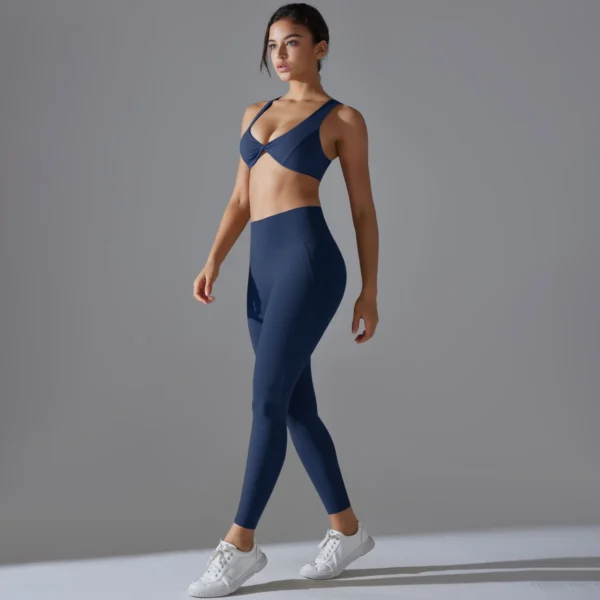 Twist Bra and Leggings Gym Set - Image 6