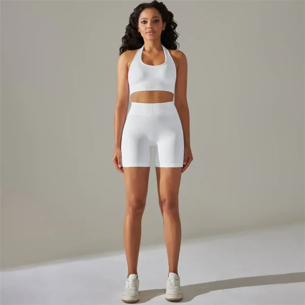 Halter Neck Bra and Shorts Gym Set - Image 24