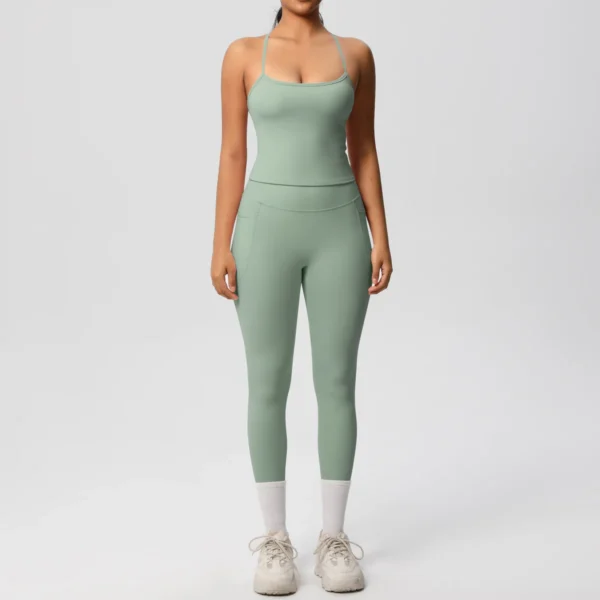 PowerMuse Top and Leggings Gym Set - Image 86