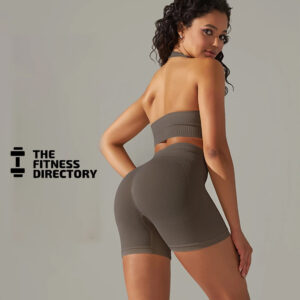 Halter Neck Bra and Shorts Gym Set