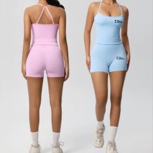 PowerMuse Top and Shorts Gym Set
