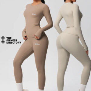 Two Piece Comfort Longsleeve Top and Leggings Gym Set