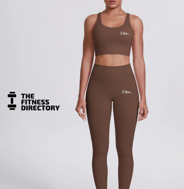 Cross Back Bra and Leggings Gym Set - Image 2