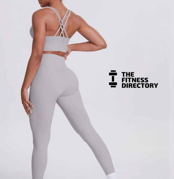 Cross Back Bra and Leggings Gym Set - Image 12