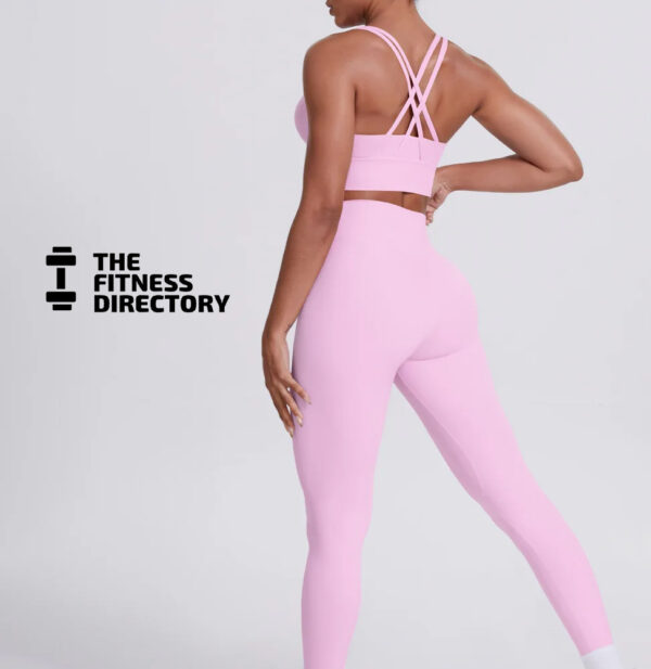 Cross Back Bra and Leggings Gym Set - Image 13