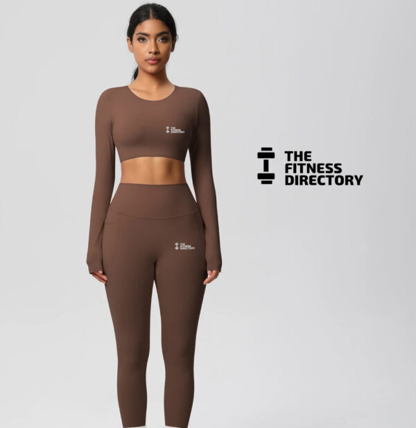 FitGirl Padded Longsleeve Top and Leggings Gym Set - Image 2
