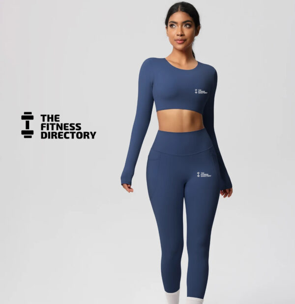 FitGirl Padded Longsleeve Top and Leggings Gym Set - Image 3