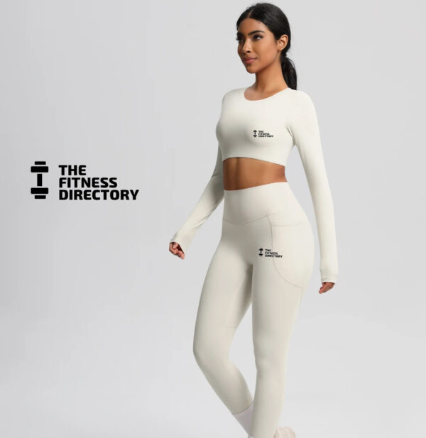 FitGirl Padded Longsleeve Top and Leggings Gym Set - Image 5