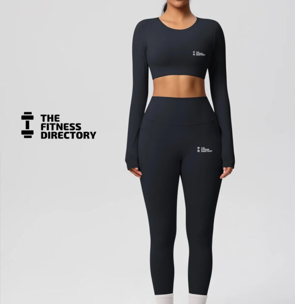 FitGirl Padded Longsleeve Top and Leggings Gym Set - Image 7