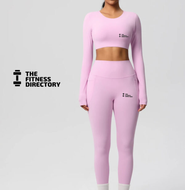 FitGirl Padded Longsleeve Top and Leggings Gym Set - Image 8