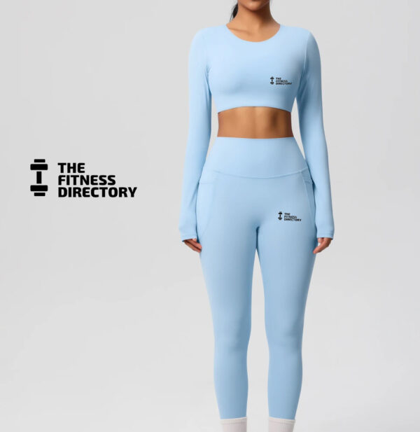 FitGirl Padded Longsleeve Top and Leggings Gym Set - Image 9