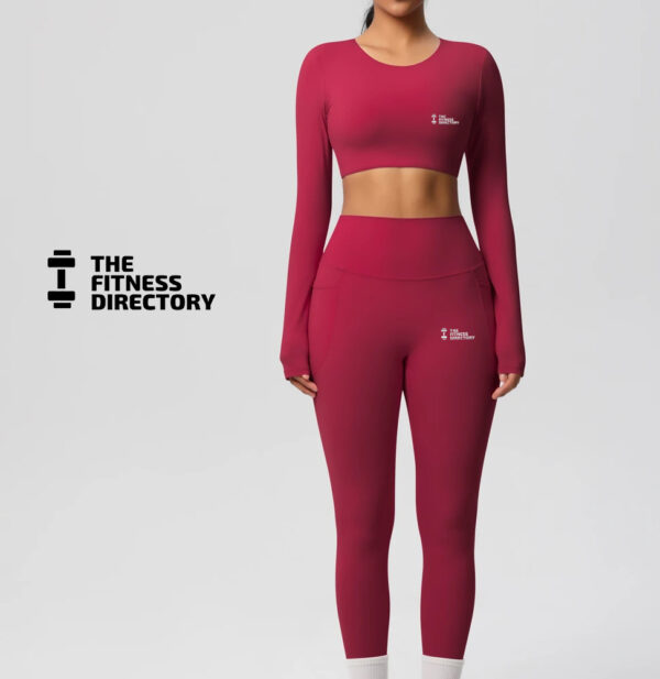FitGirl Padded Longsleeve Top and Leggings Gym Set - Image 10