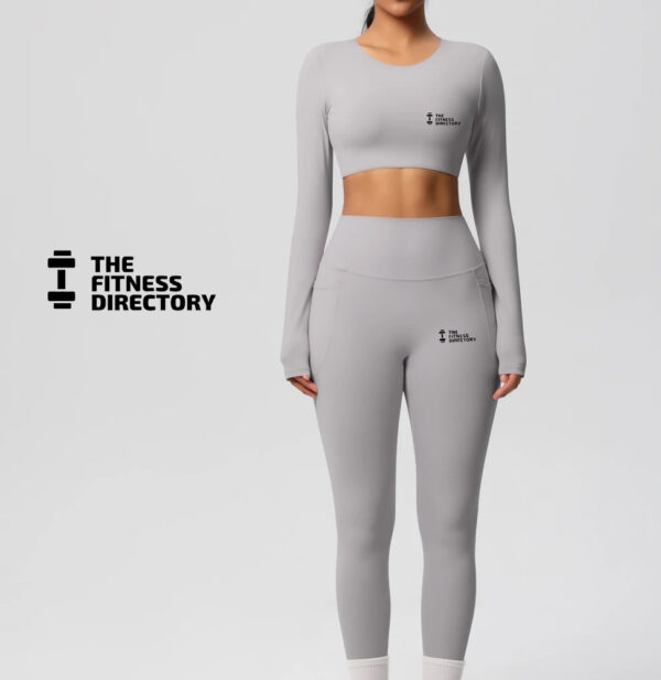 FitGirl Padded Longsleeve Top and Leggings Gym Set - Image 12