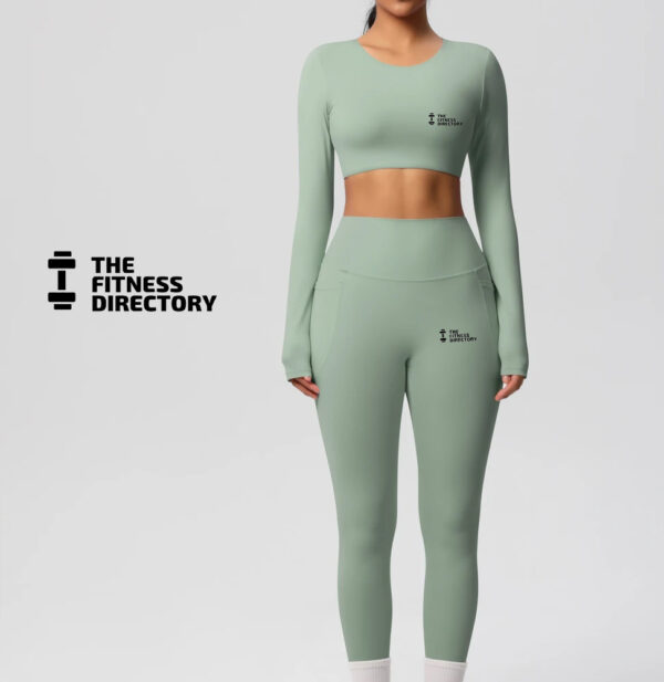 FitGirl Padded Longsleeve Top and Leggings Gym Set - Image 13