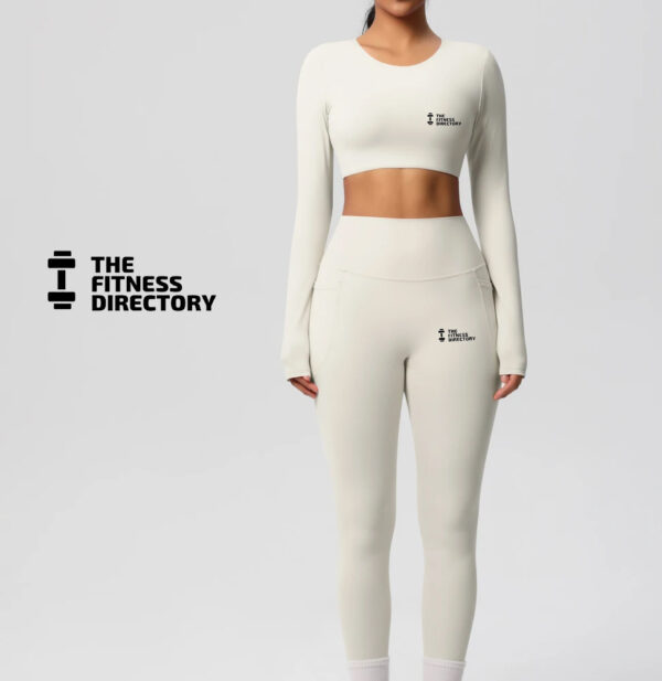 FitGirl Padded Longsleeve Top and Leggings Gym Set - Image 14
