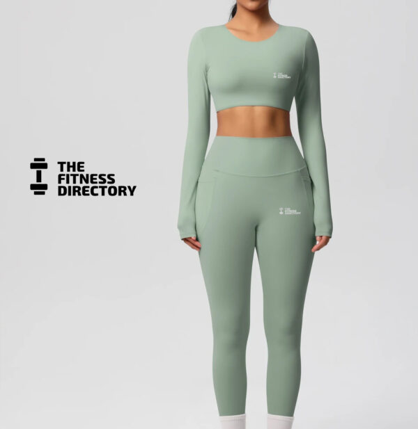 FitGirl Padded Longsleeve Top and Leggings Gym Set - Image 16